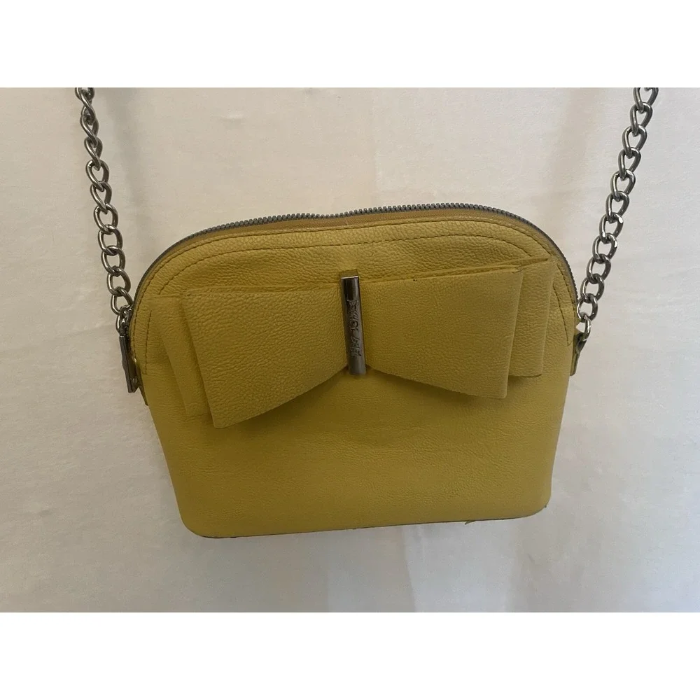 Betsey Johnson Yellow  Bow Purse vintage‎